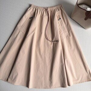 Moncler 2026 New Elastic Waist Midi Skirt